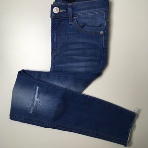 Express Distressed High-Waisted Denim